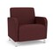 Lesro Siena Lounge Reception Wide Guest Chair, Brushed Steel, RF Nebbiolo Upholstery SN1201 - alternate 1